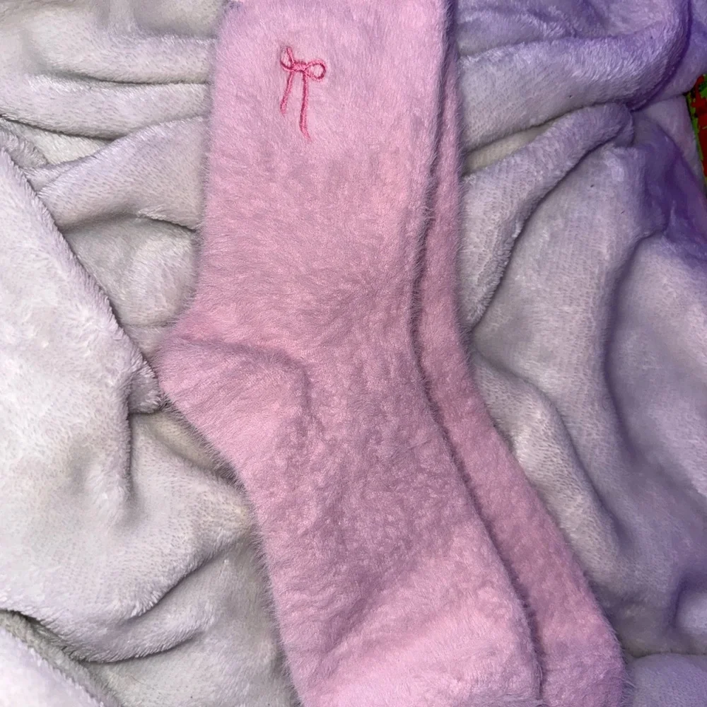 Cozy Pink Fuzzy Socks